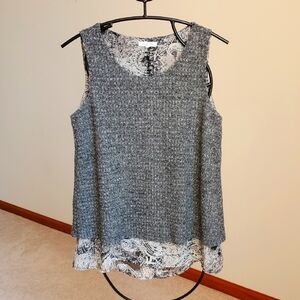 ava james * Fully Lined Tank Top Split Back Outer Layer